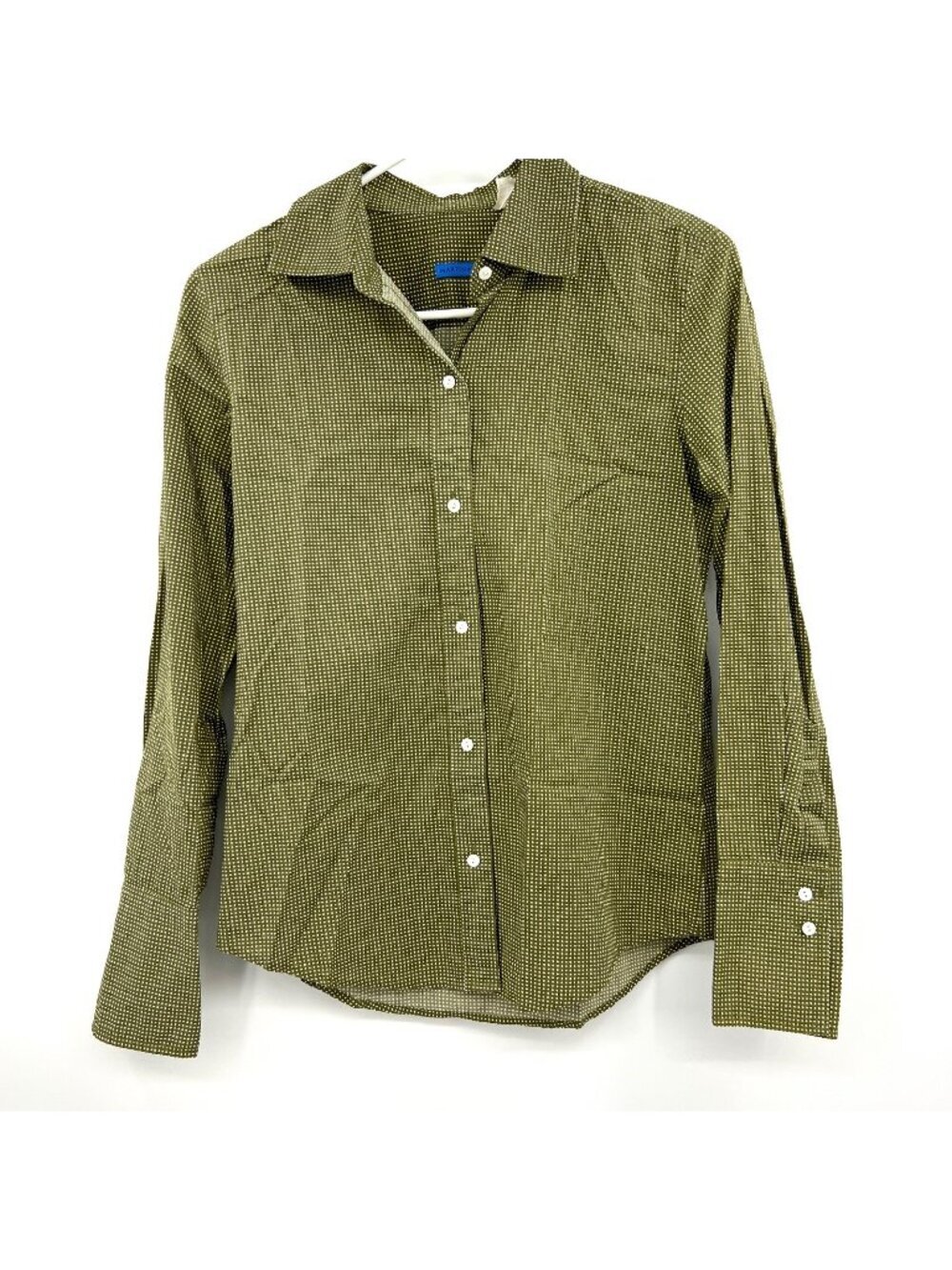 Martin & Osa 100% Cotton Green Polka Dot Button Front Shirt Women's Medium